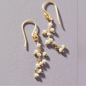 Anthropologie Larchmont Pearl Drop Earrings